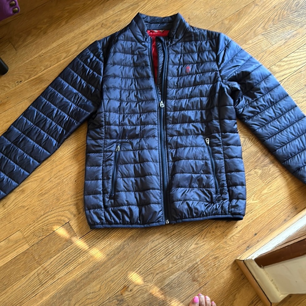 BROOKS BROTHERS RED FLEECE JACKET;BELOW WAIST; WORN TWICE